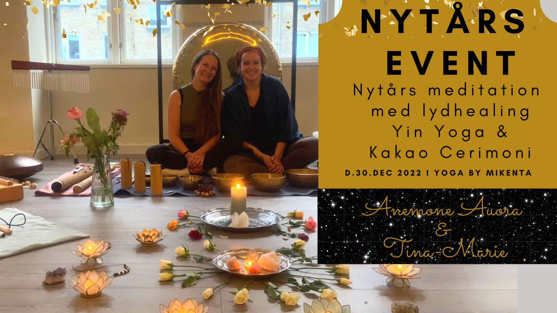 Nytårs Event – Nytås Meditation med lydhealing, kakao ceremoni & yoga